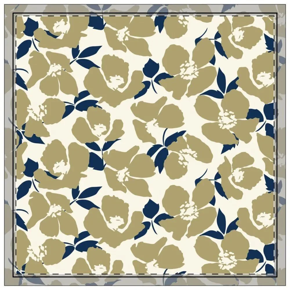 NWT Porter Anna- Navy & Gold  Cotton Napkin 4-set, Poppy